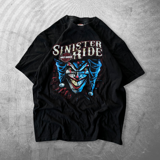 Black Harley Sinister Ride Shirt 2000s (M)