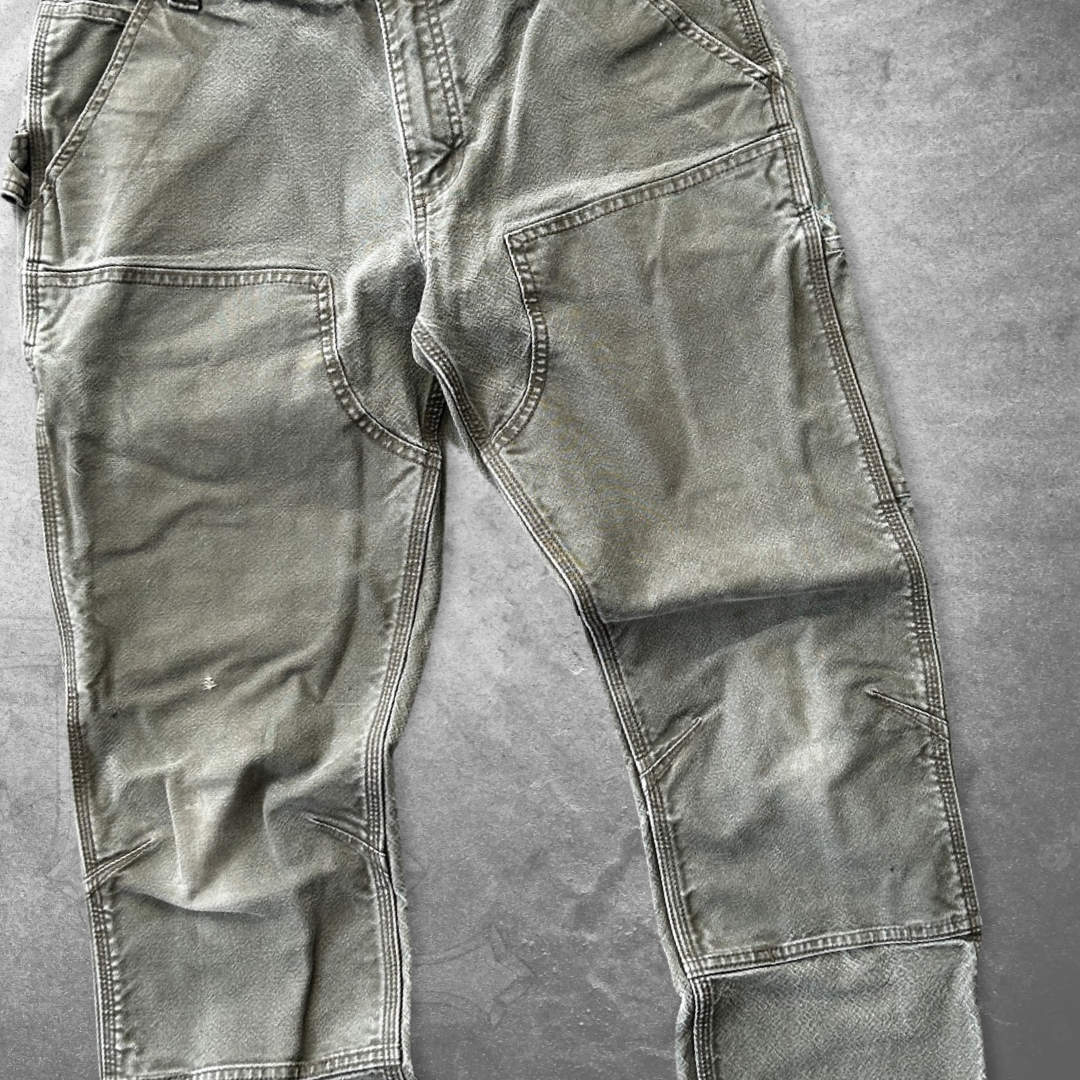 Sage Green Carhartt Double Knee Pants 2000s (34x30)