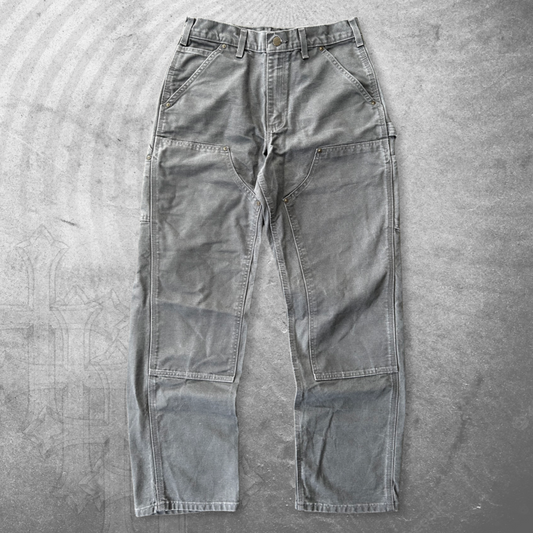 Grey Carhartt Double Knee Pants 1990s (30x32)