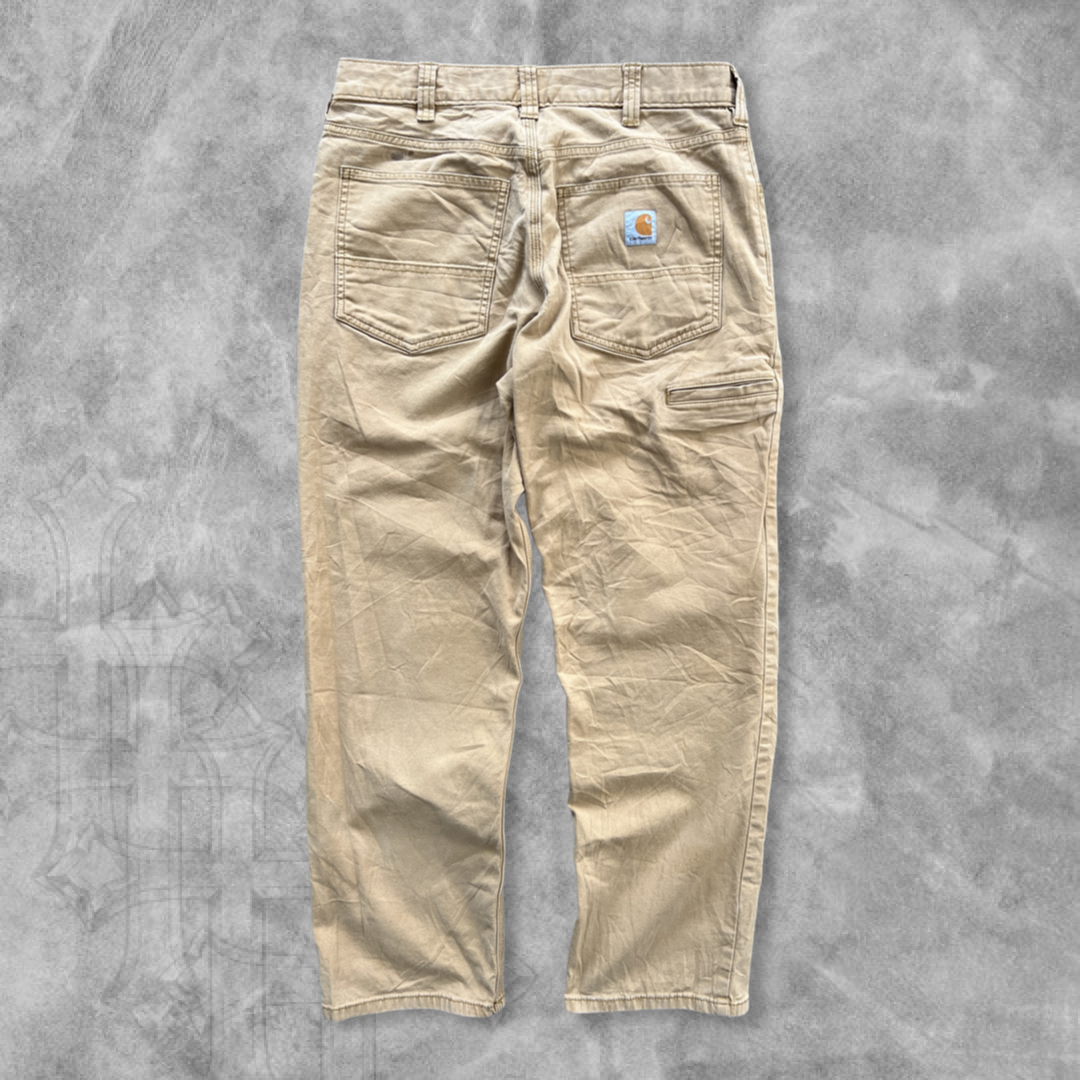 Distressed Tan Carhartt Carpenter Pants 2000s (32x30