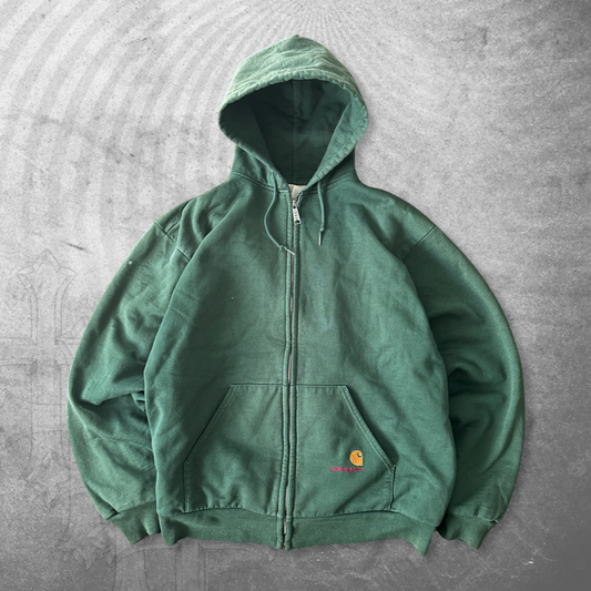 Forrest Green Carhartt Thermal Hooded Jacket 1990s (XL)