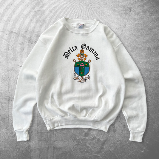 Bone White Delta Gamma Sweatshirt 1990s (XL)