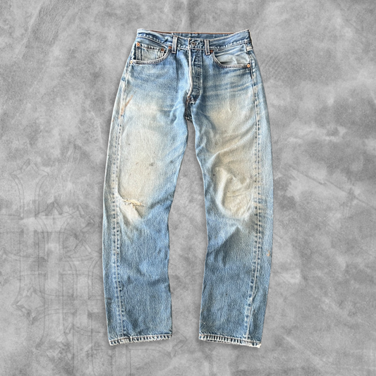 Faded Distressed Levi’s 501 Jeans 1990s (28x29)
