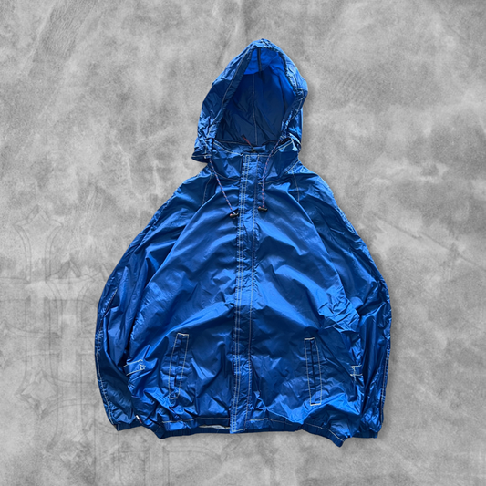 Cobalt Blue Tommy Hilfiger Windbreaker Hooded Jacket 1990s