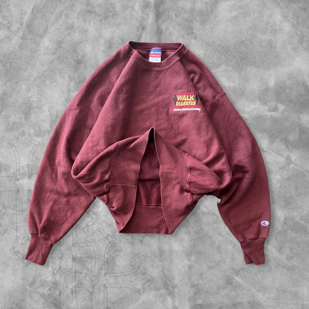 Maroon Champion Reverse Weave Sweatshirt 2000s (XL)