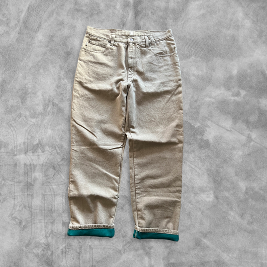 Tan LL Bean Fleece Lined Pants 1990s (36x30)