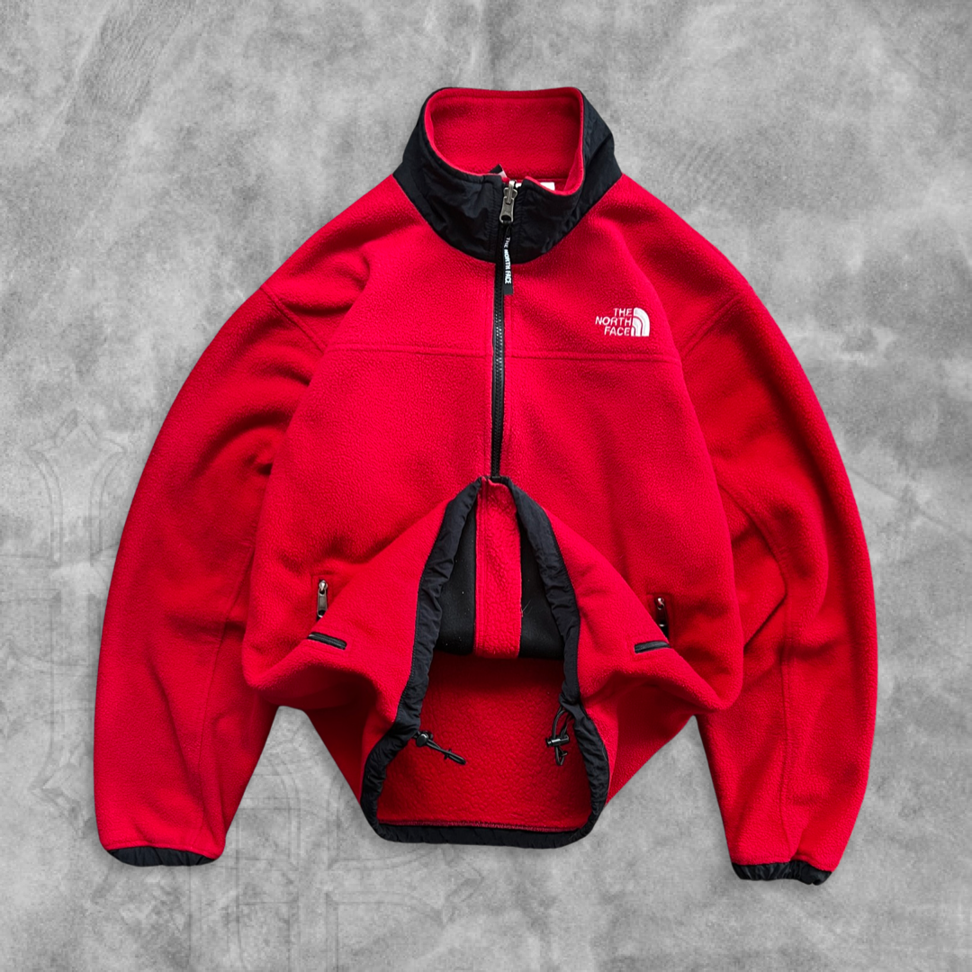 Cherry Red North Face Fleece Jacket 2000s (M)