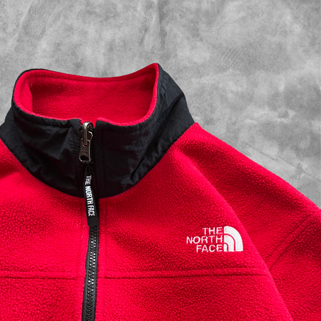 Cherry Red North Face Fleece Jacket 2000s (M)