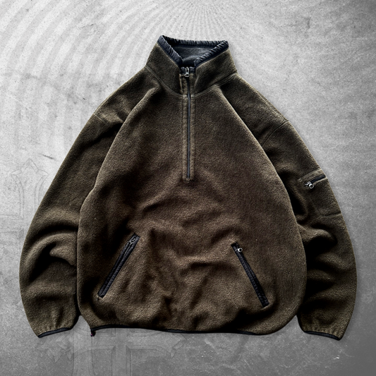 Mocha Brown Fleece Pullover 1990s (L)