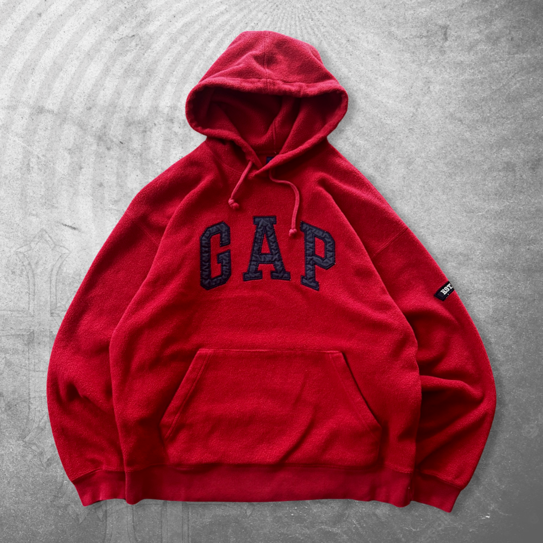 Red Gap Fleece Hoodie 2000s (M)