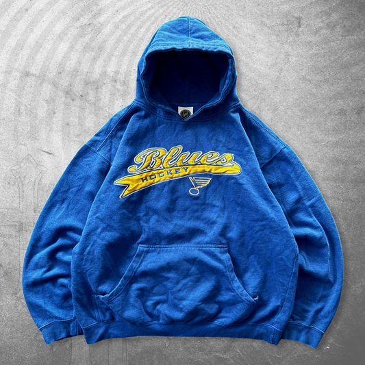 Ocean Blue Blues Hockey Hoodie 1990s (M)