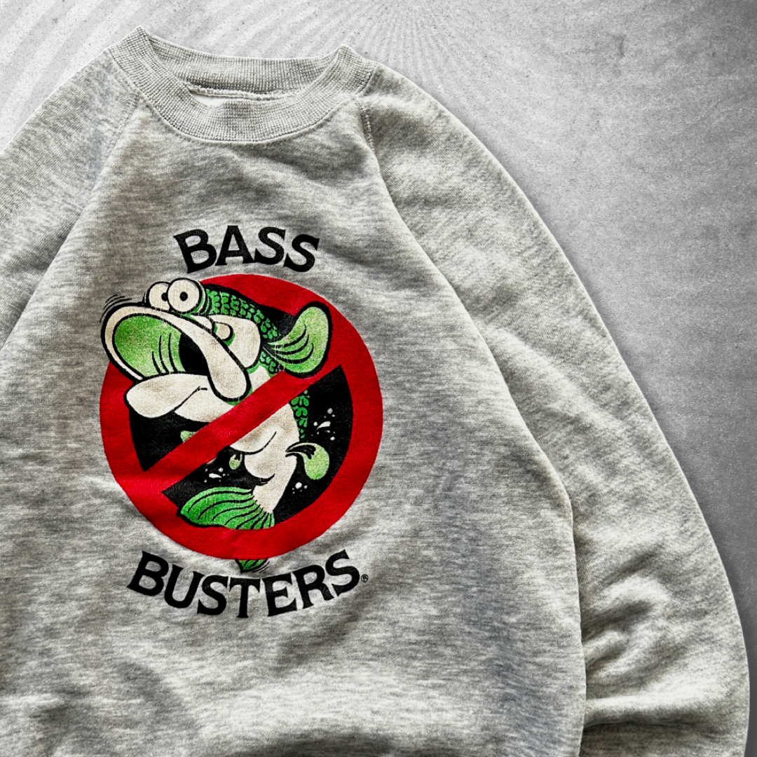 Grey Bass Busters Sweatshirt 1990s (M)