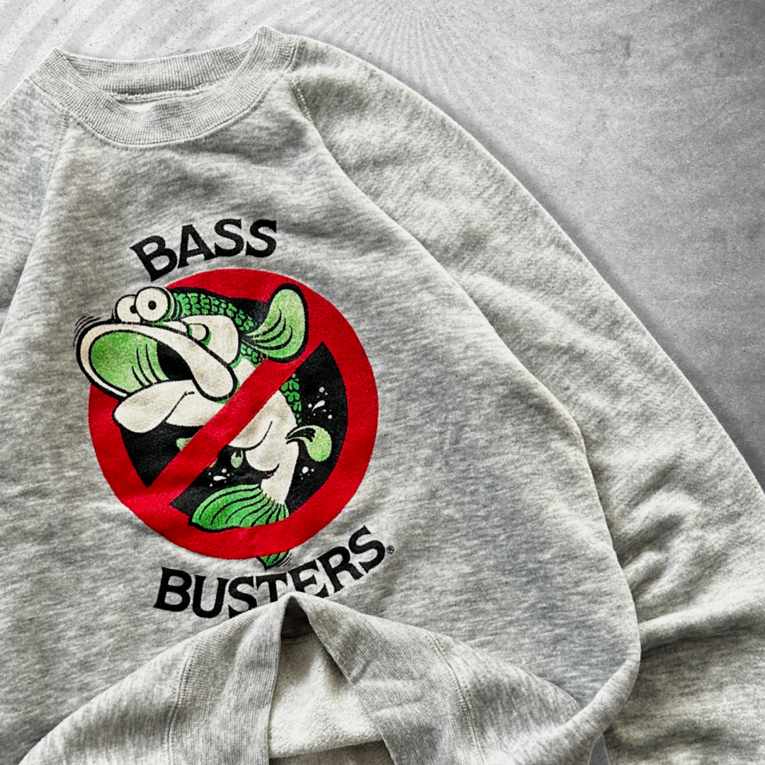 Grey Bass Busters Sweatshirt 1990s (M)