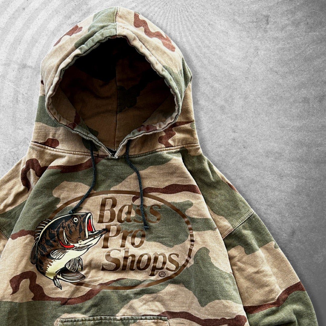 Camo Bass Pro Hoodie 1990s (L)