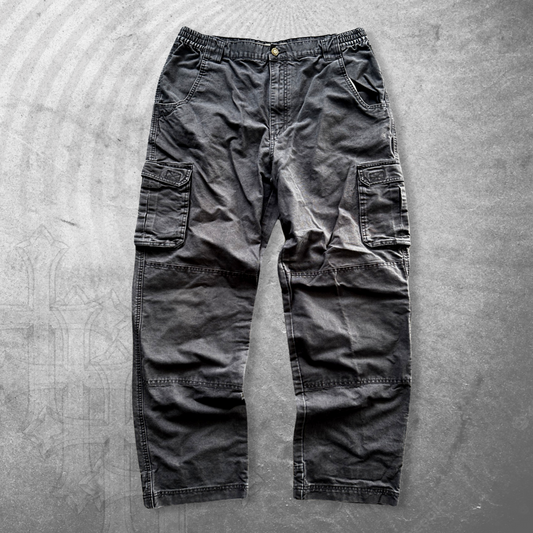Grey Double Knee Cargo Pants 1990s (34x31)