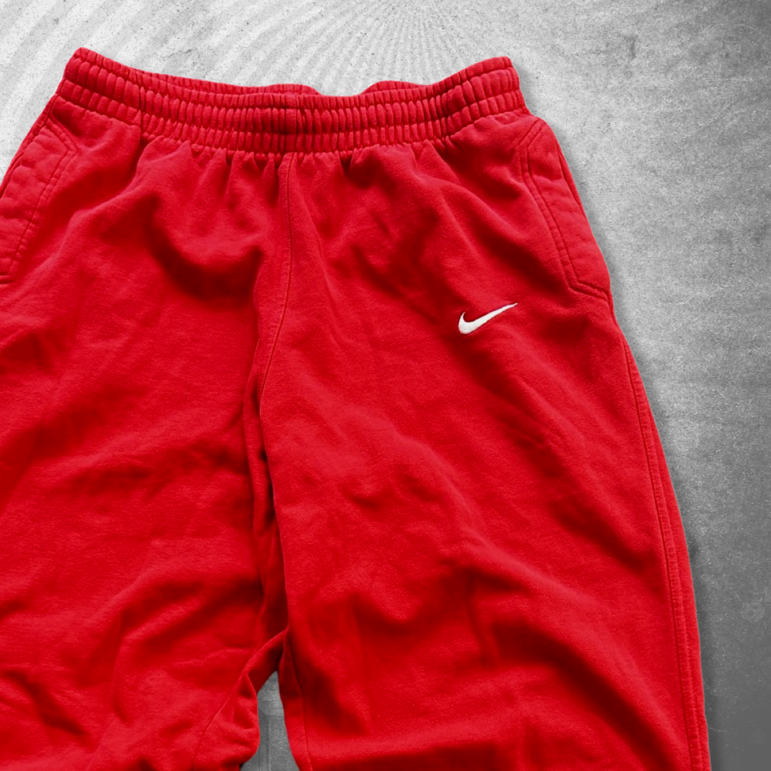 Scarlet Red Nike Essential Sweatpants 2000s (L)