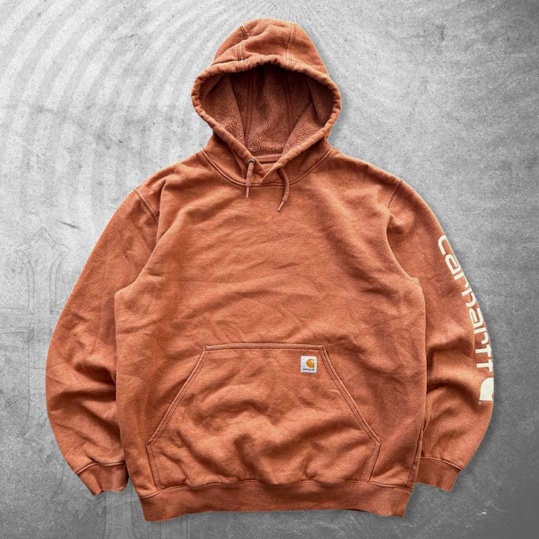 Burnt Orange Carhartt Hoodie 2000s (L)