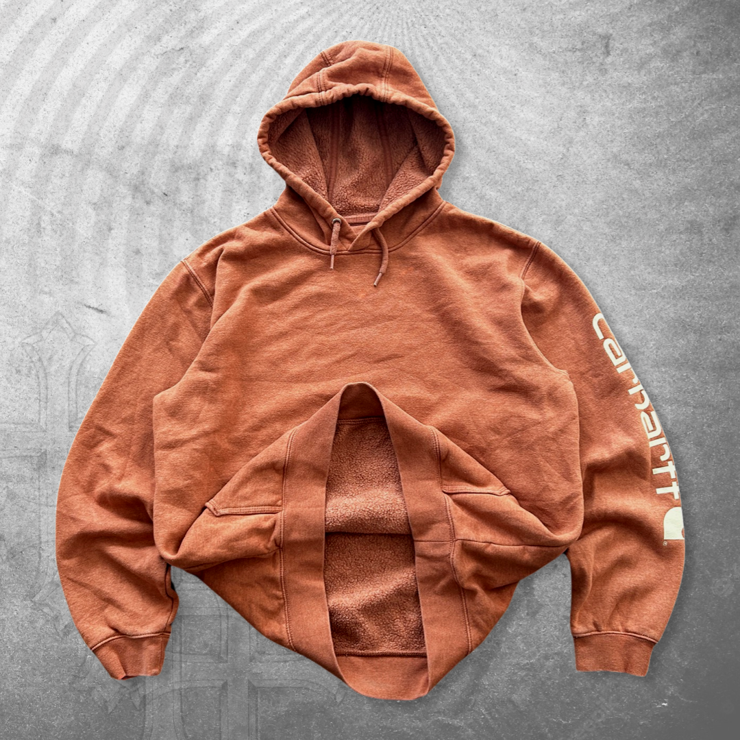 Burnt Orange Carhartt Hoodie 2000s (L)