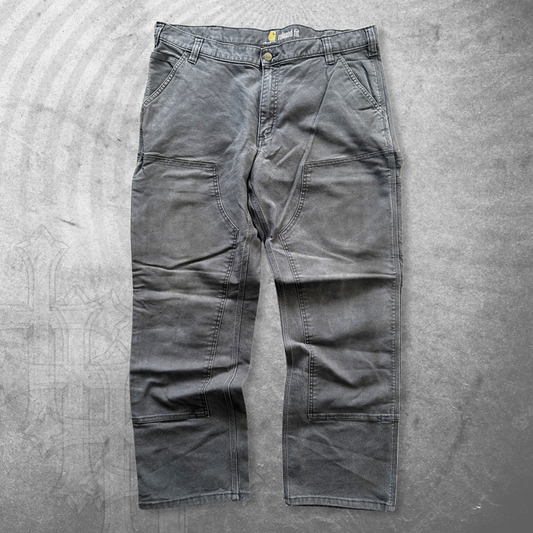 Grey Carhartt Double Knee Pants 1990s (38x29)