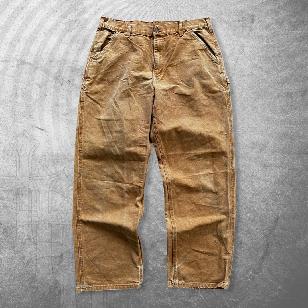 Caramel Brown Carhartt Carpenter Pants 1990s (34x30)