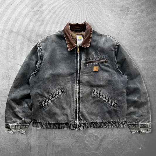 Faded Black Carhartt Detroit Jacket 1990s (XL)