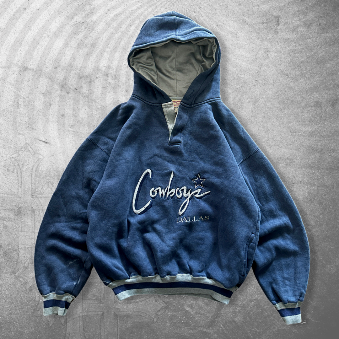 Navy Blue Dallas Cowboys Hoodie 1990s (M)