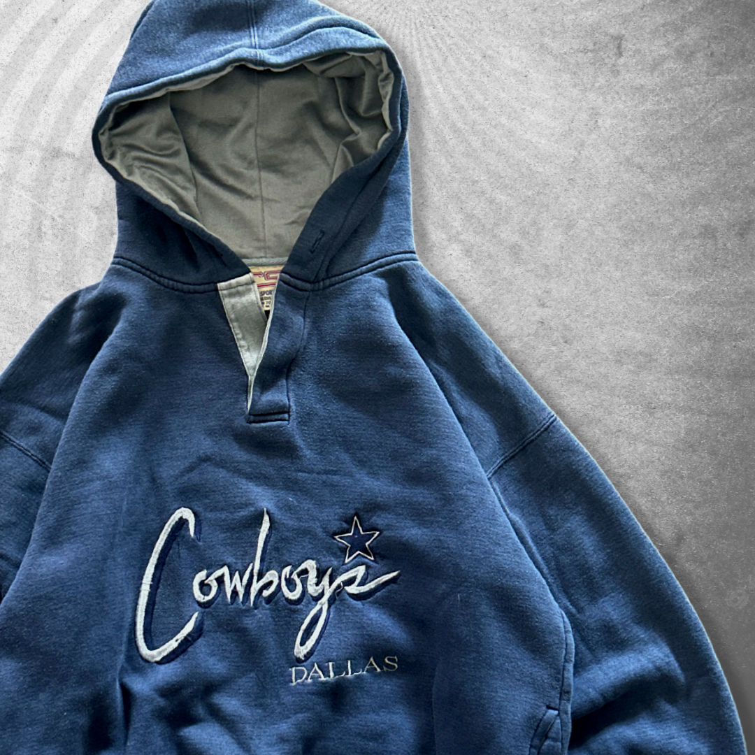 Navy Blue Dallas Cowboys Hoodie 1990s (M)