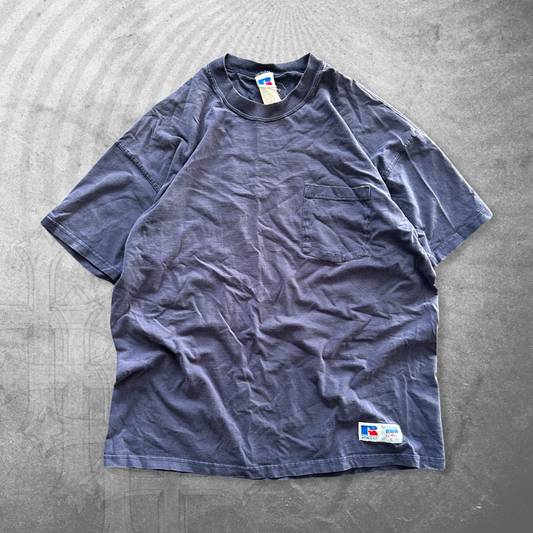 Faded Blue Russell Pocket Shirt 1990s (L)