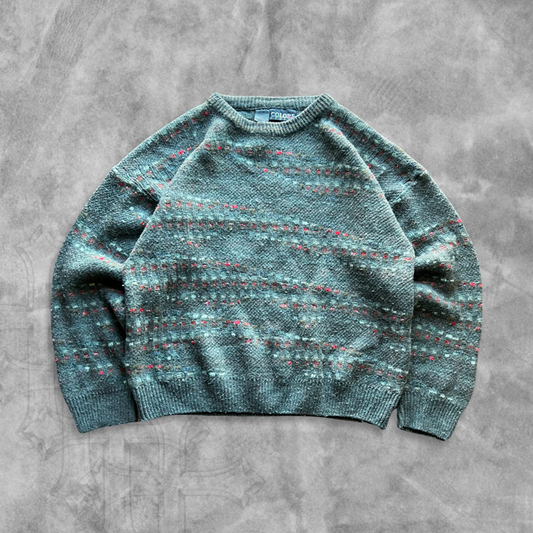 Forrest Green Multicolor Wool Sweater 1990’s (M)