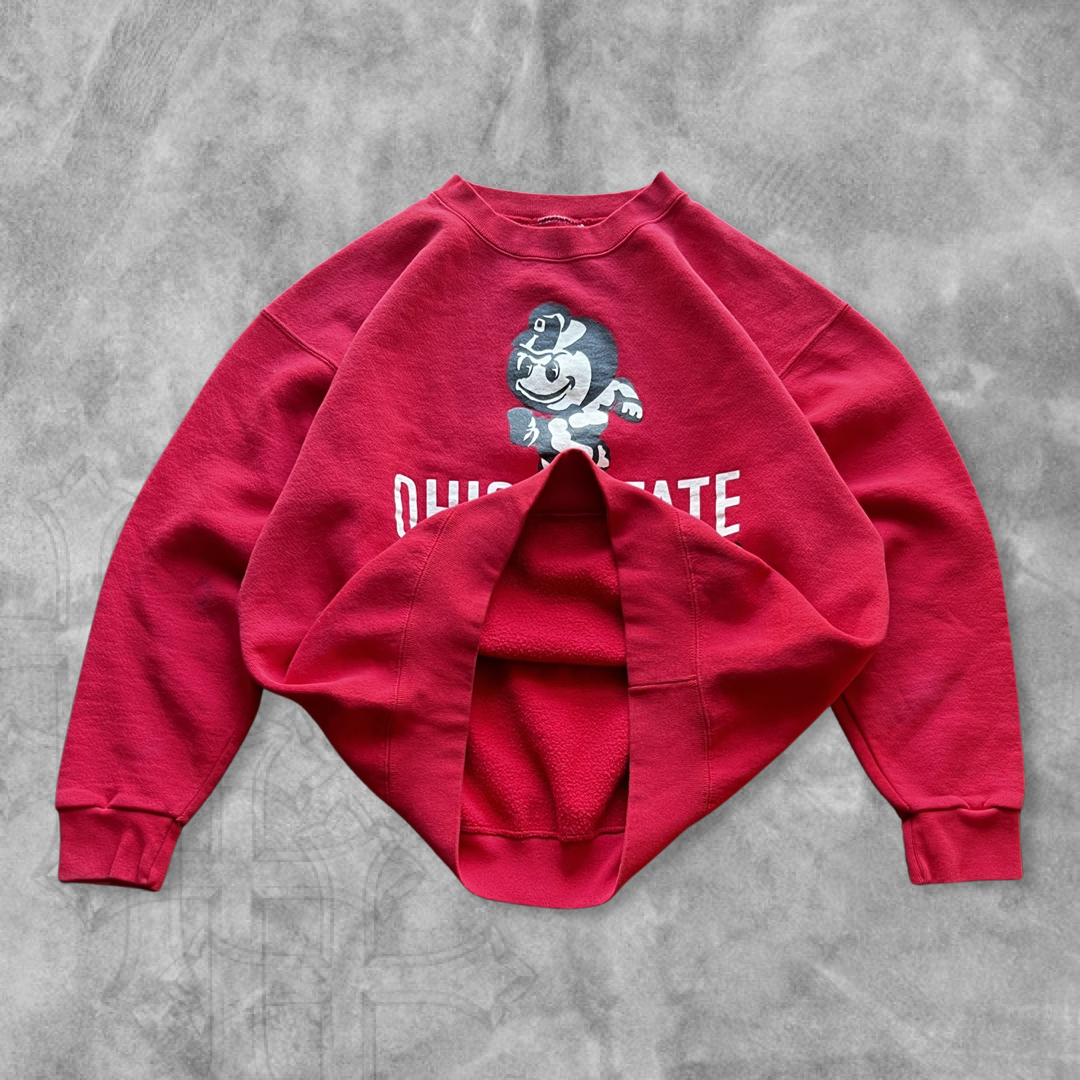 Cherry Red Ohio State Buckeyes Sweatshirt 1990s (M)