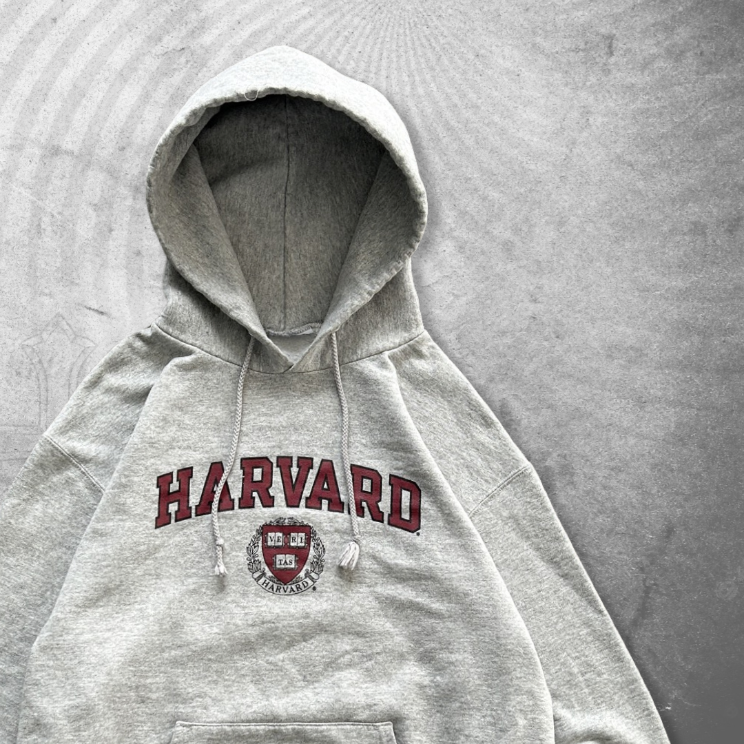 Grey Harvard Champion Hoodie 1990s (M)