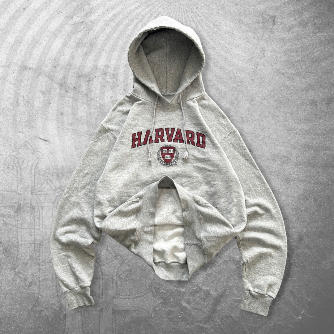 Grey Harvard Champion Hoodie 1990s (M)