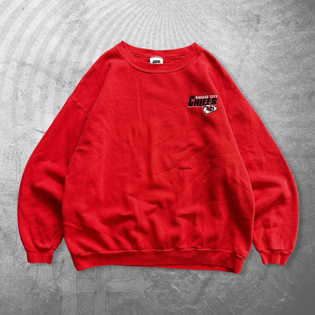 Red Kansas City Chiefs Sweatshirt 1990s (L)