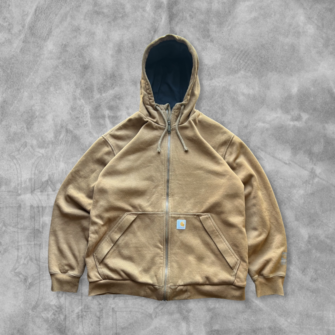 Sandstone Brown Carhartt Thermal Hooded Jacket 2000s (L)
