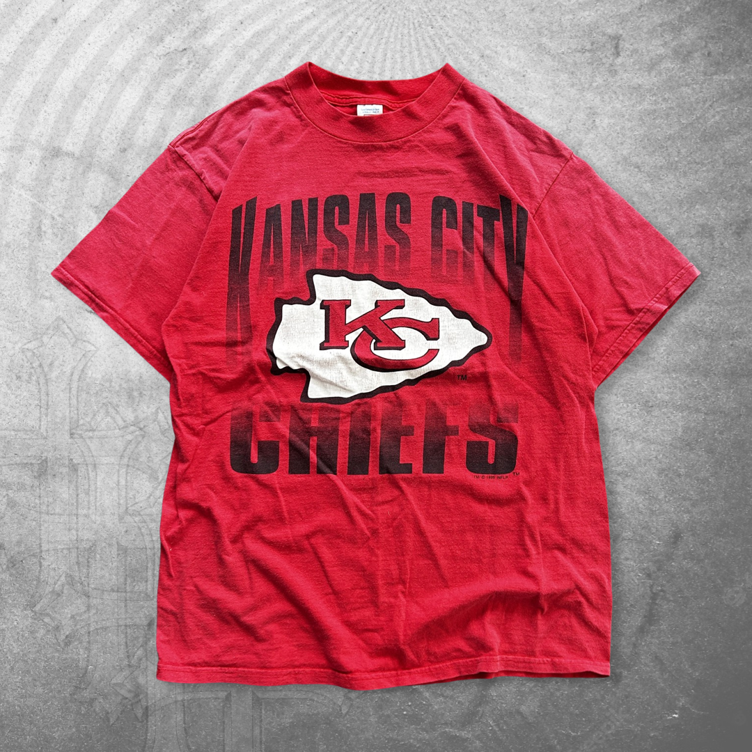 Faded Red Kansas City Chiefs Shirt 1990s (M/L)