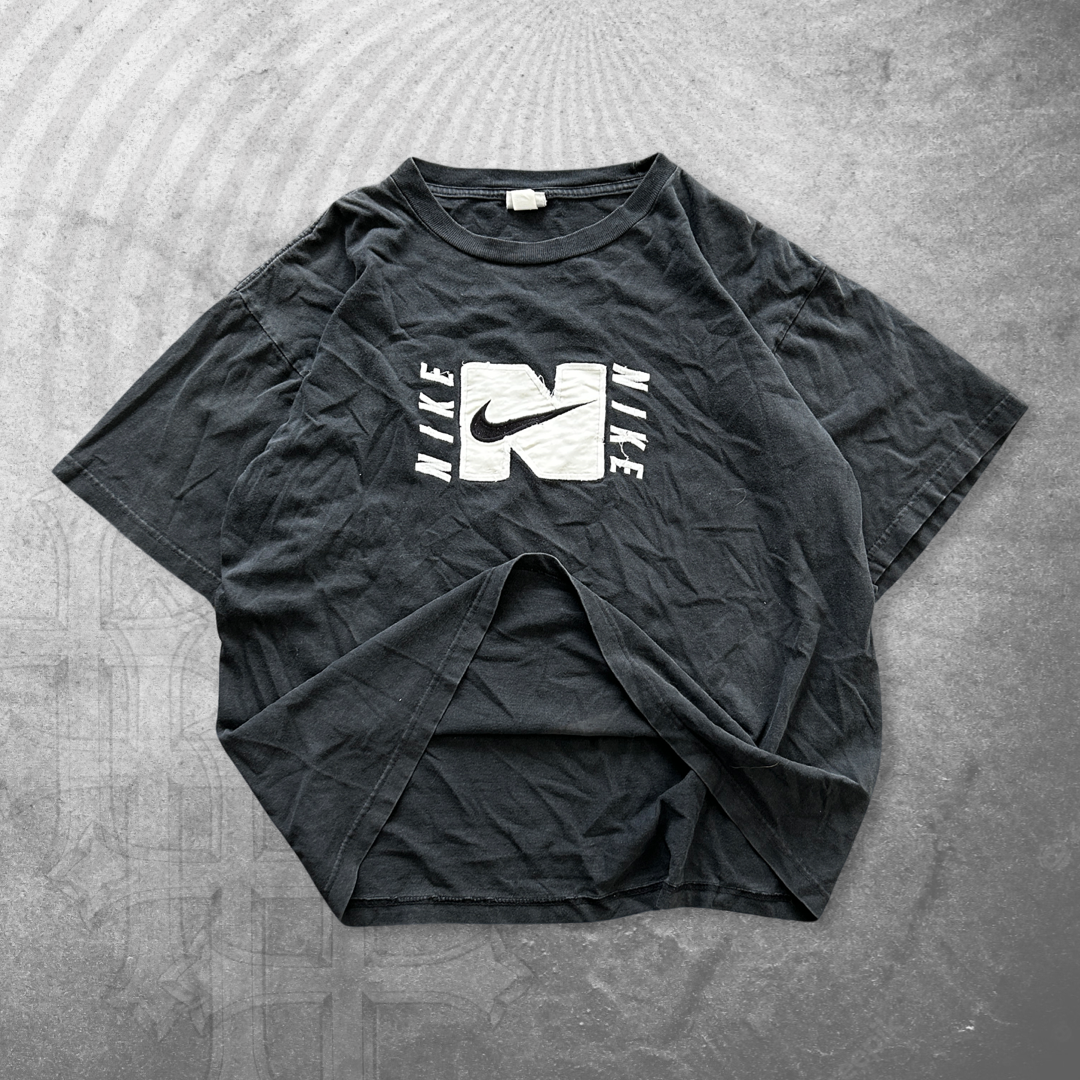 Black Nike Logo Shirt 1990s (L/XL)