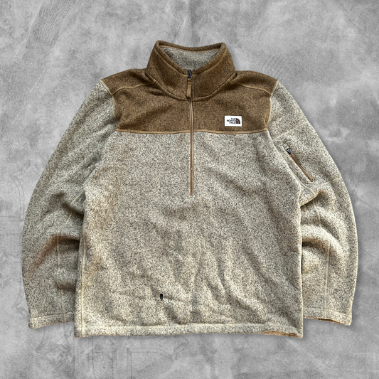 Brown North Face Quarter Zip Pullover 2000s (L)