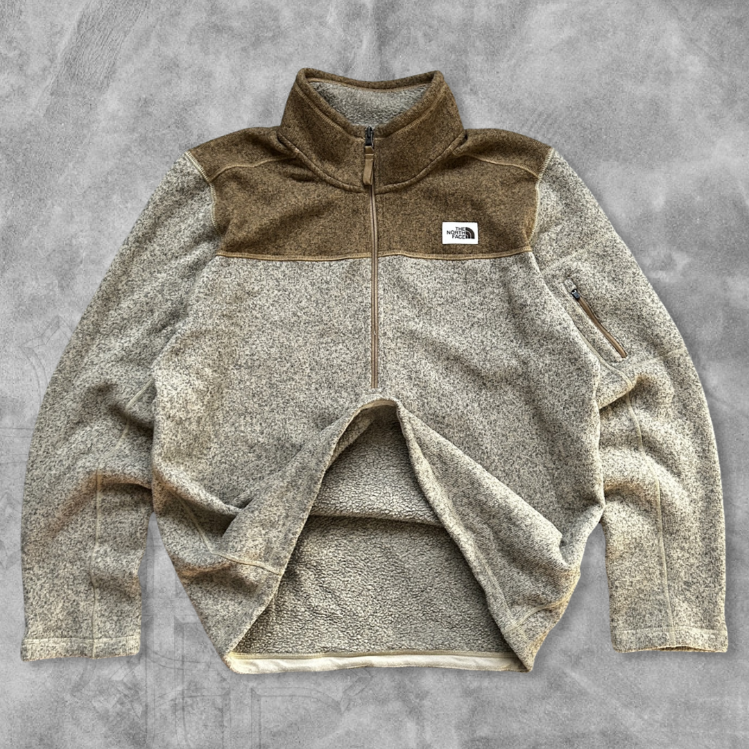 Brown North Face Quarter Zip Pullover 2000s (L)