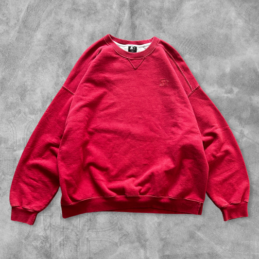Maroon Red Starter Sweatshirt 1990s (XL)