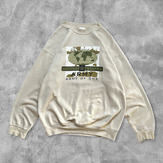 Beige Army Sweatshirt 1990s (M)