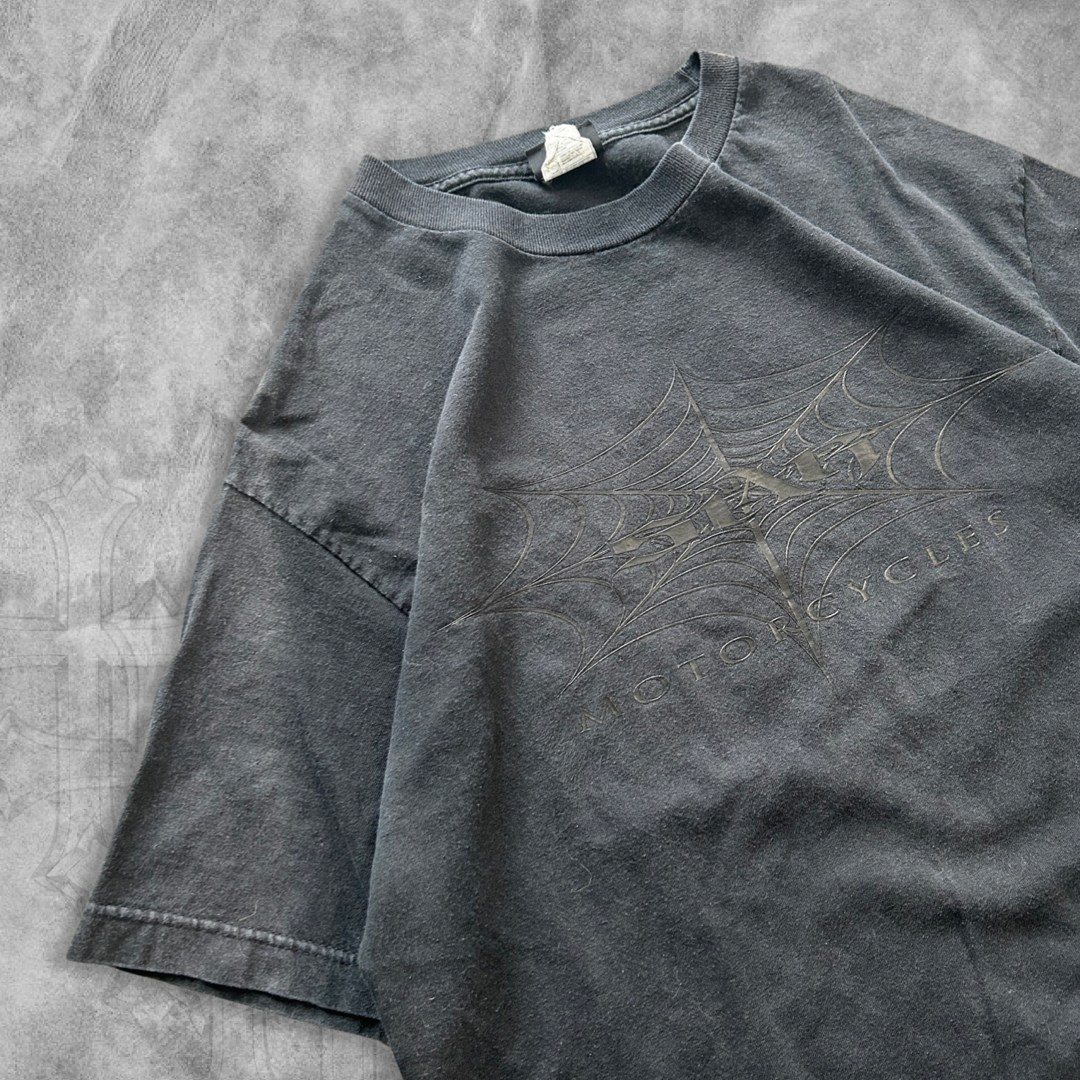 Black Star Motorcycles Spider Web Shirt 1990s (L)