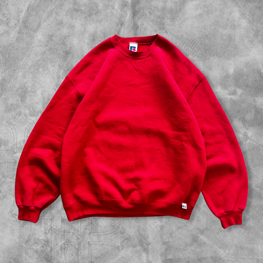 Fire Red Russell Athletic Sweatshirt 1990s (L)