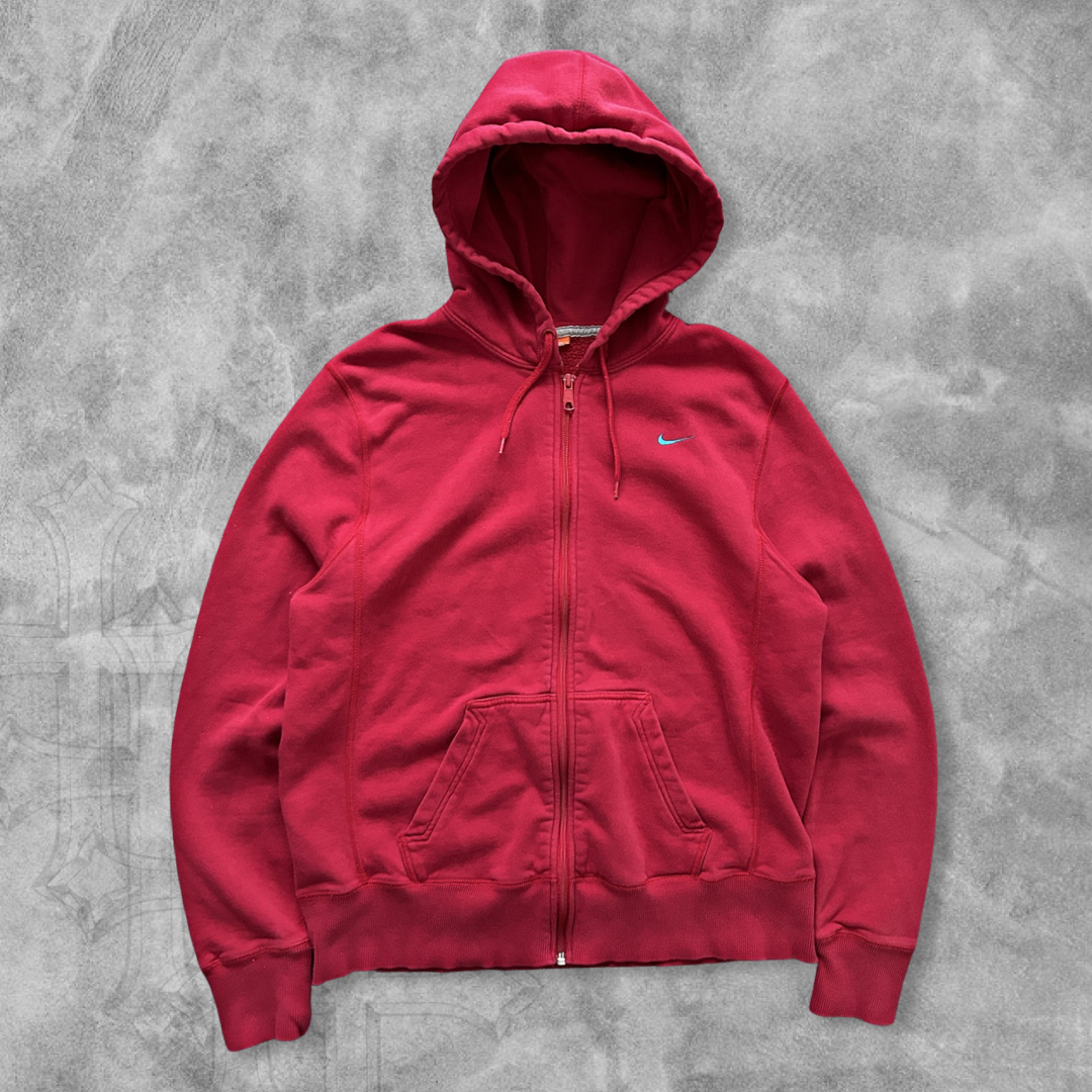 Red Nike Hooded Jacket 2000s (M)