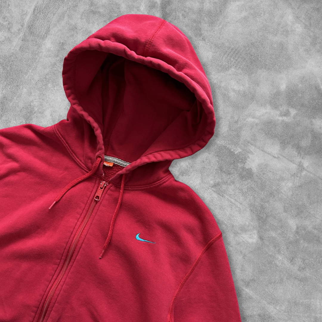 Red Nike Hooded Jacket 2000s (M)