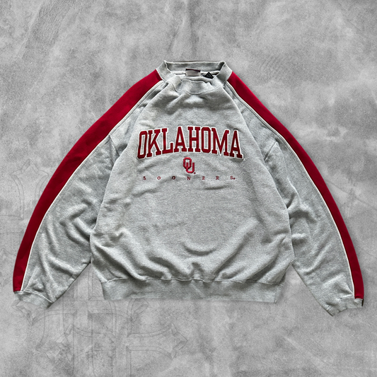 Grey Oklahoma Sooners Sweatshirt 1990s (XL)