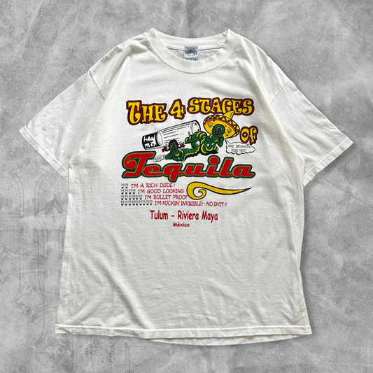 White 4 Stages Of Tequila Shirt 1990s (L)