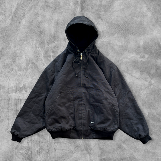 Black Hooded Work Jacket 1990s (XL)