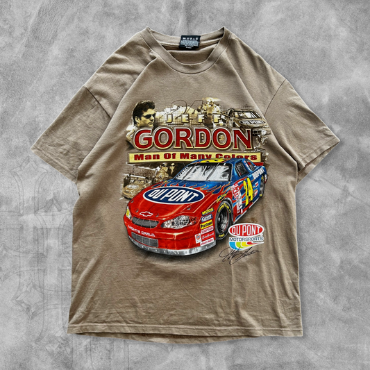 Light Brown Jeff Gordon Man Of Many Colors Racing Shirt 2001 (M)