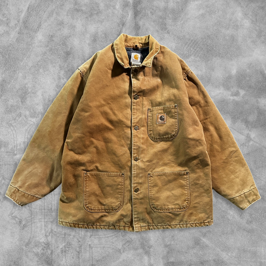 Faded Brown Carhartt Coat 1990s (XL)