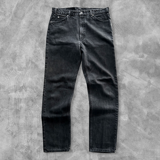 Black Levi’s 505 Orange Tab Jeans 1990s (36x34)